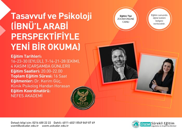 Tasavvuf Ve Psikoloji (İBNÜ'L ARABİ PERSPEKTİFİYLE YENİ BİR OKUMA)